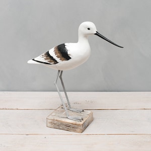 American Avocet - 12&quot;H - Hand Carved Wooden Shorebird