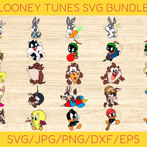 Looney Tunes Baby SVG/PNG Bundle, Looney Tunes Character, Looney Tunes Digital Download