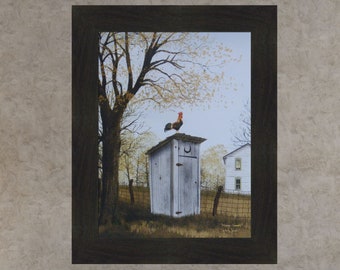 Photograph photography print wall art Outhouse metal Home Decor Vintage old Bathroom free shipping Photo