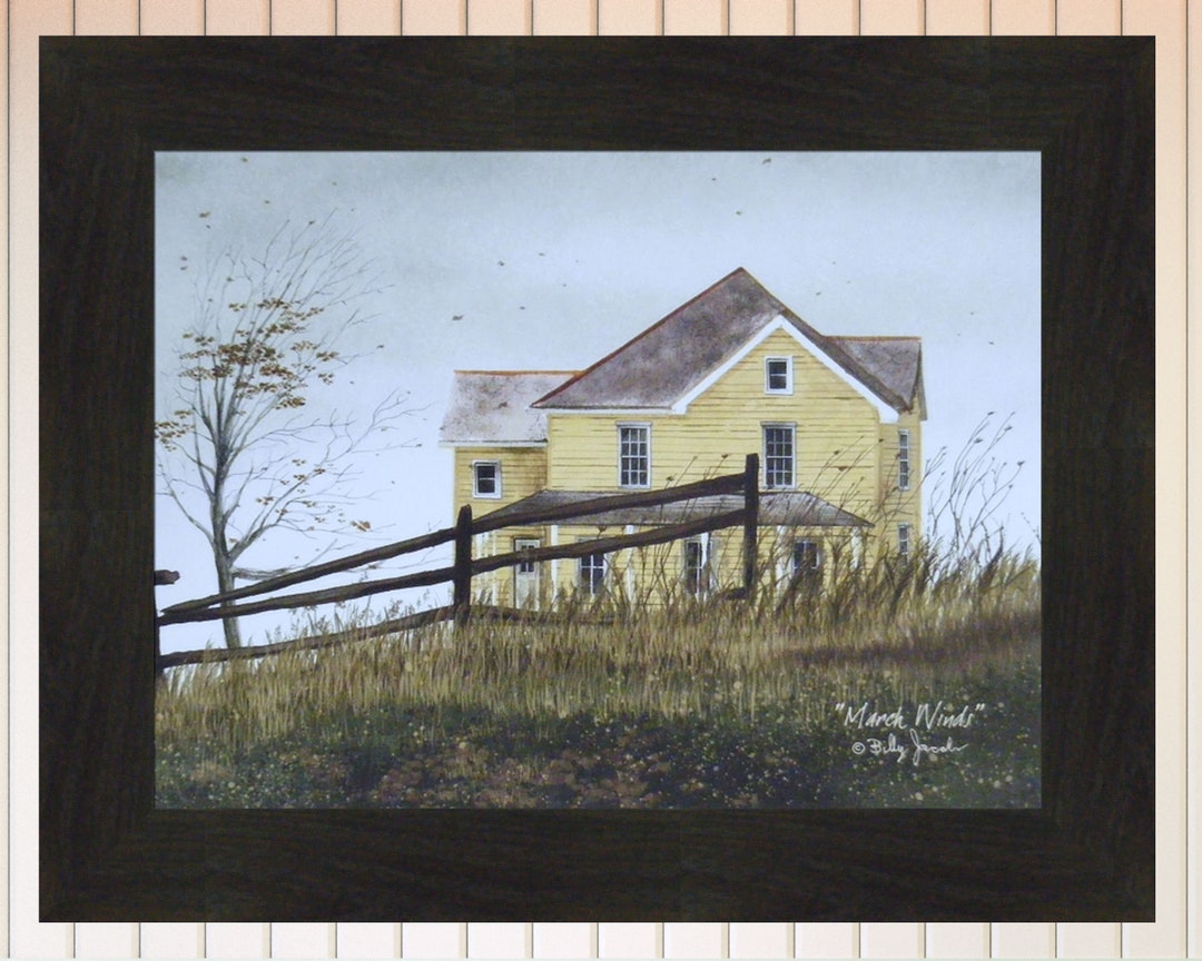 March Winds by Billy Jacobs 16x20 Spring Landscape Country Primitive ...