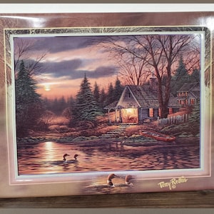 Quiet Of The Evening by Terry Redlin 7x9 Porcelain Print Collector&#39;s Edition Wall Plate Second Issue In The Tranquil Retreats Collection