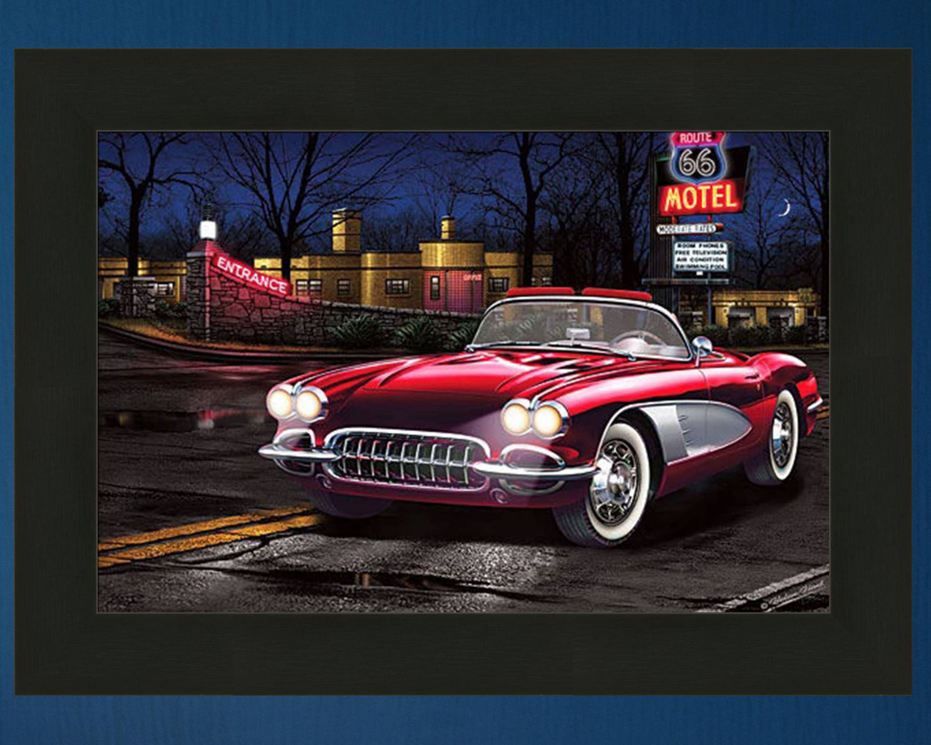 Red Vette by JG Studios 16x22 Nostalgia Classic Car Automobile