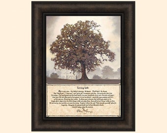 Living Life by Bonnie Mohr 16x20 Life is a Journey Inspirational Quote Tree Framed Art Print Wall Décor Picture HomeCabinDecor