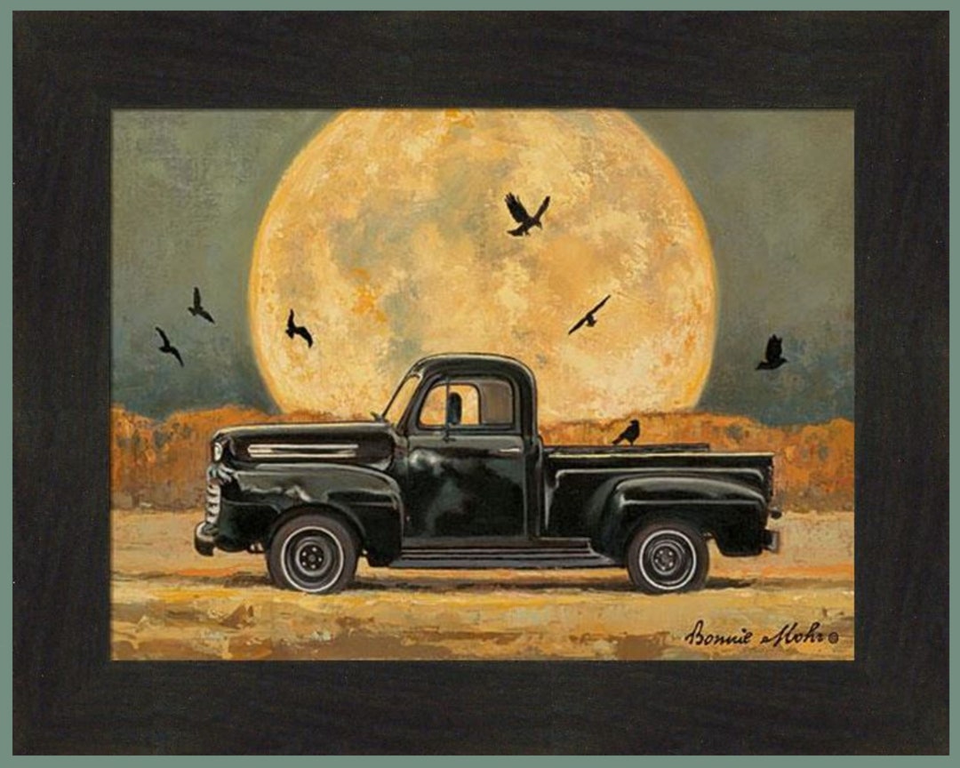 Harvest Moon by Bonnie Mohr 16x20 Vintage Classic Ford Pickup Truck ...