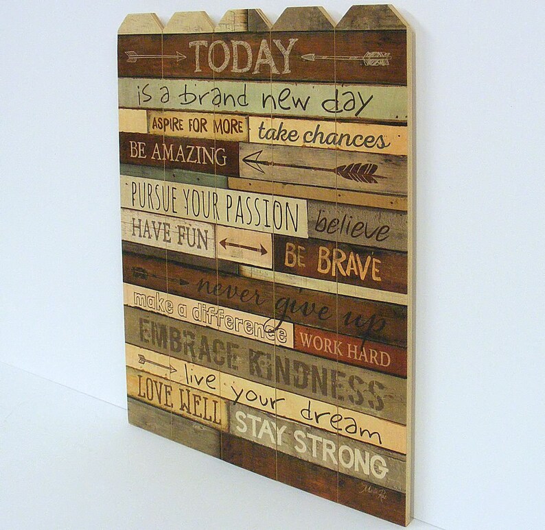 Today is A Brand New Day by Marla Rae 16x20 Print on Wood Etsy