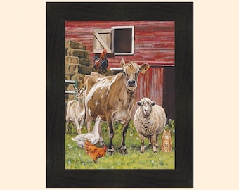 Forever COW217 Art Print Framed or Plaque by Bonnie Mohr