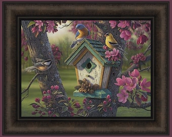 Springtime Beauty by Kim Norlien 16x20 Song Birds Birdhouse