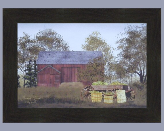 SWEET CORN FOR SALE Billy Jacobs 9x21 FRAMED PICTURE ART Wagon Barn Summer Farm SWEET CORN FOR SALE Billy Jacobs 9x21 FRAMED PICTURE ART Wagon Barn Summer Farm