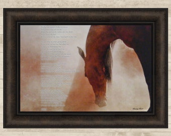 The Horse's Prayer by Barry Hart 16x22 Horse Western Love Photograph Framed Art Print Picture