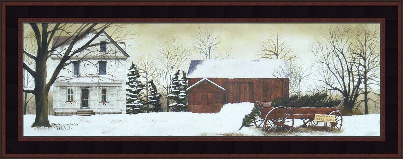 Christmas Trees for Sale by Billy Jacobs 12x28 Farm Red Barn Etsy
