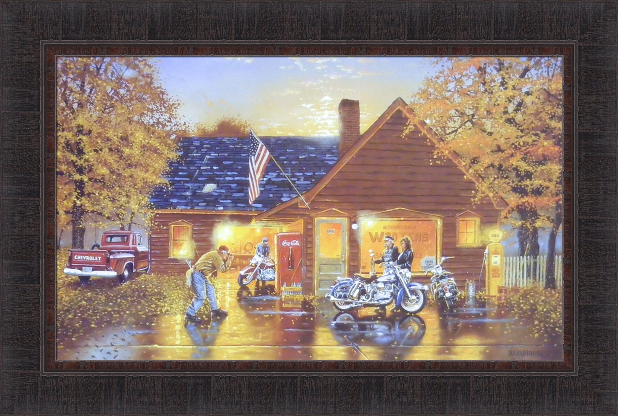 Perfect Photo by Dave Barnhouse 19x28 Harley Davidson Motorcycles
