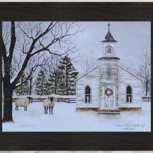 I Heard the Bells on Christmas Day by Billy Jacobs 16x20 Country Church ...