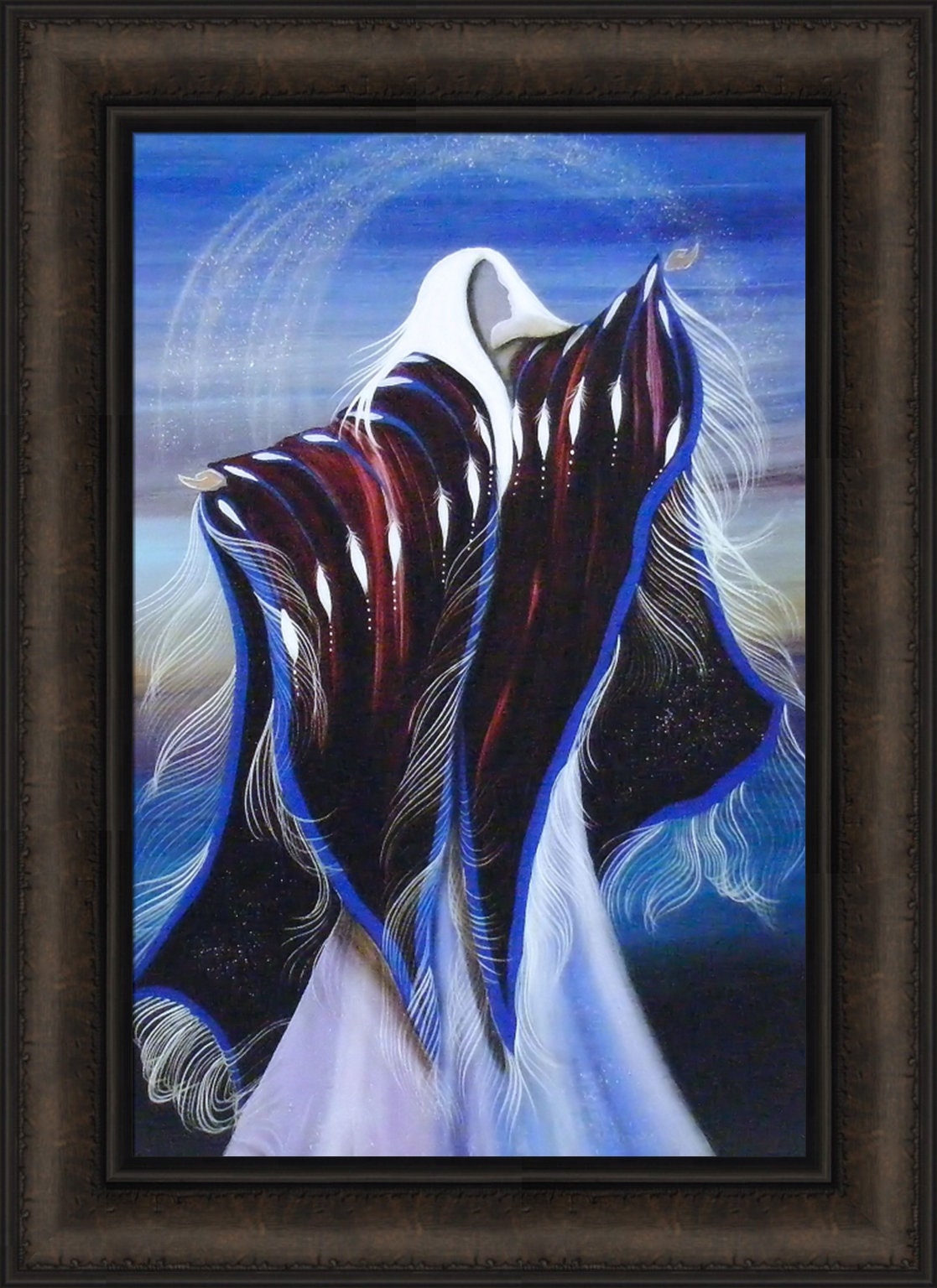 Wind Whisperer by Betty Albert 16x22 Native American Indian Woman