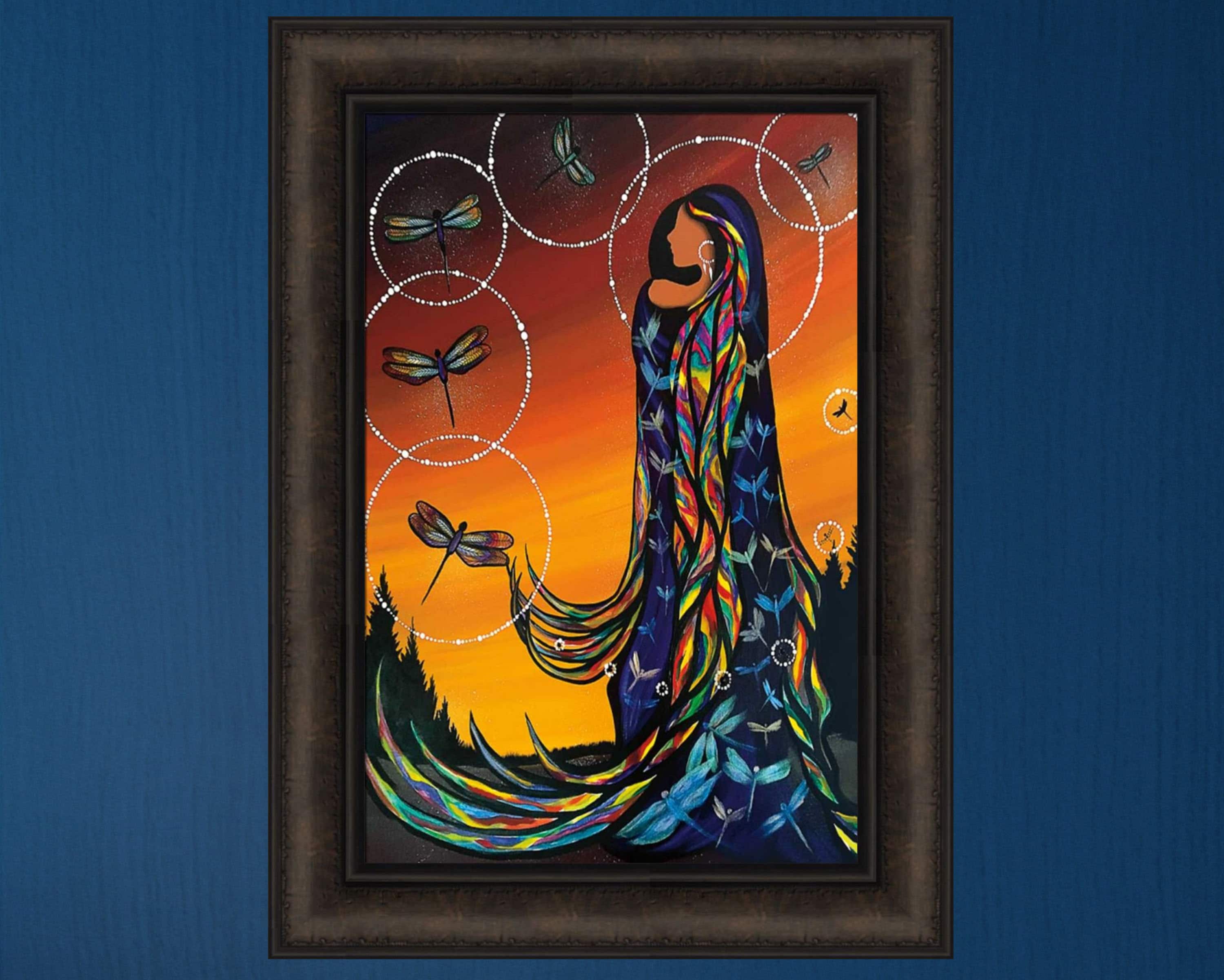 Transformation by Betty Albert 16x22 Native American Indian Woman