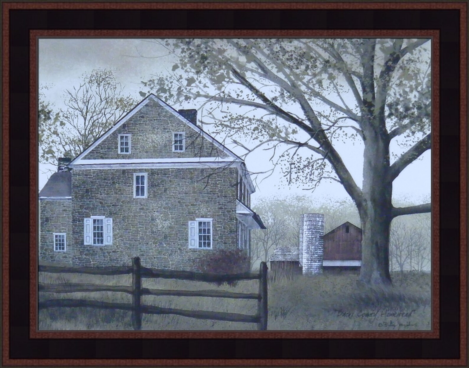 Bucks County Homestead by Billy Jacobs 16x20 Stone Brick House Etsy