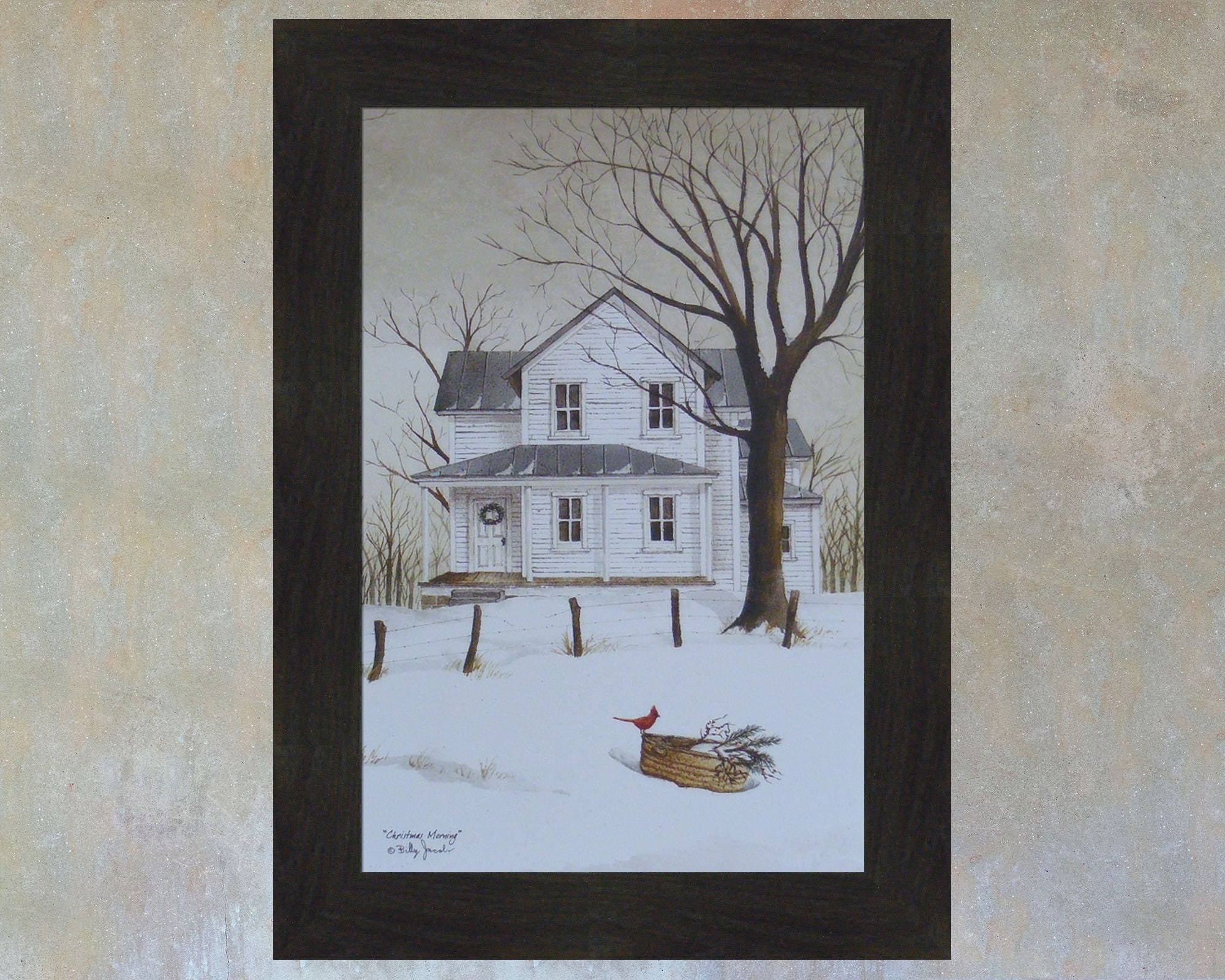 Christmas Morning by Billy Jacobs 16x22 Snow Winter Holiday Etsy