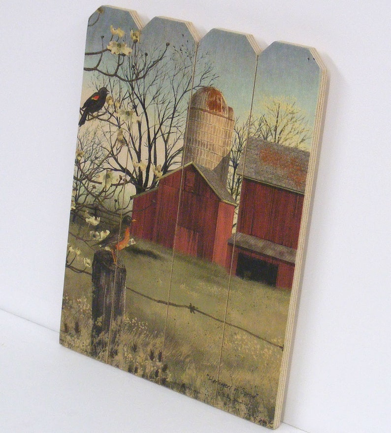 Harbingers of Spring by Billy Jacobs 9x12 Barn Red Winged Black Birds ...