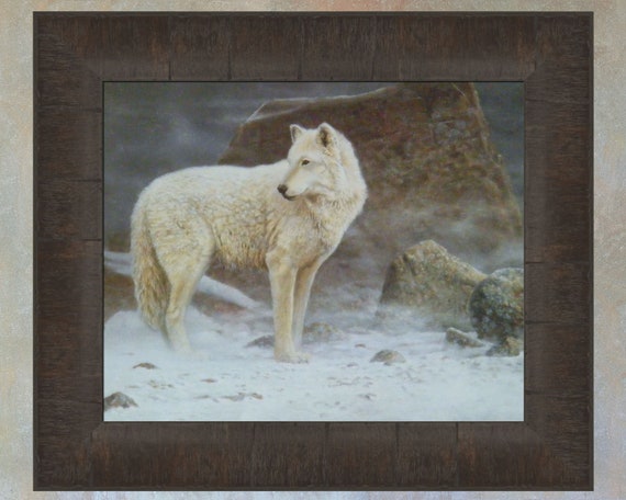 High Arctic Wolf by Scott Zoellick 12x14 Wildlife White Wolf Framed Art  Print Picture
