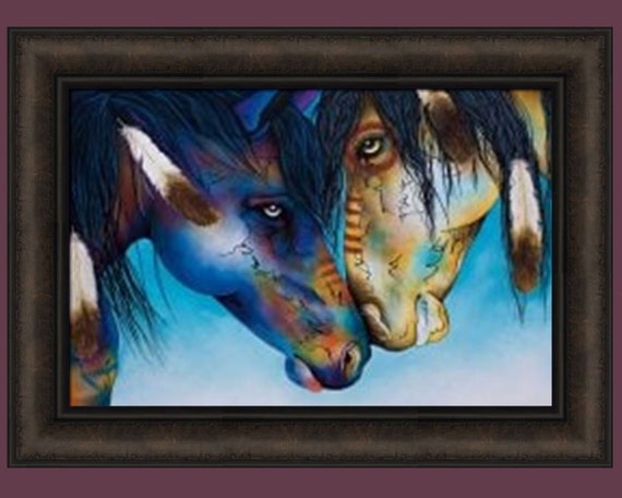 Kindred Spirits by Micqaela Jones 16x22 Native American Indian