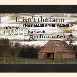 It Isn't the Farm by Cindy Jacobs 16x22 Farmer Farming Barn Windmill ...