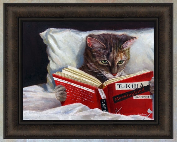 Late Night Thriller by Lucia Heffernan 16x20 Humorous Funny Art