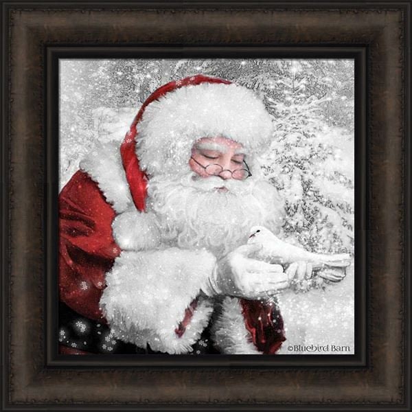 Santa's Little Friend by Bluebird Barn 16x16 Santa Claus St. Nick