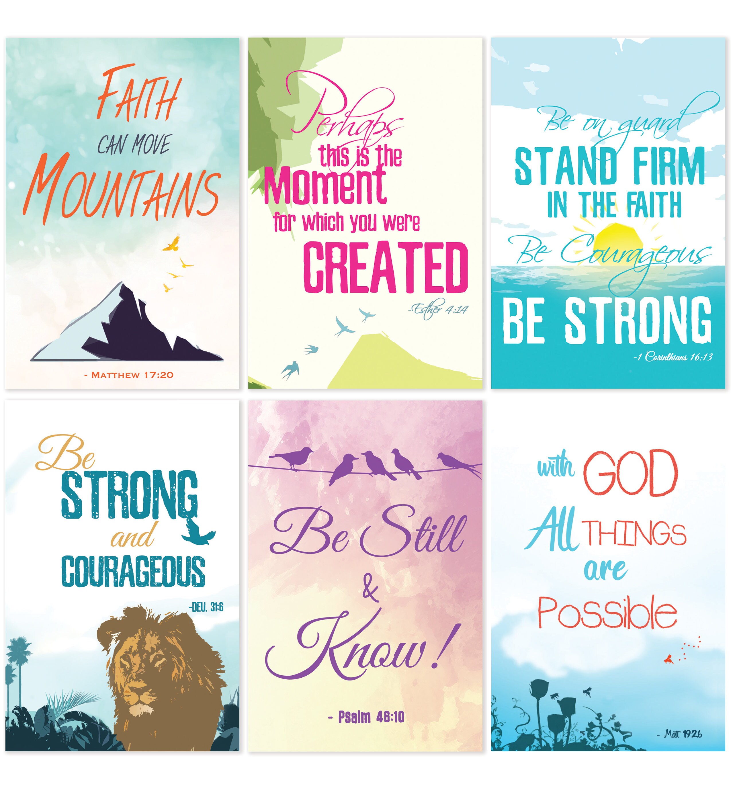 Inspirational Bible Verse Greeting Cards by Cavepop /Hand  Etsy