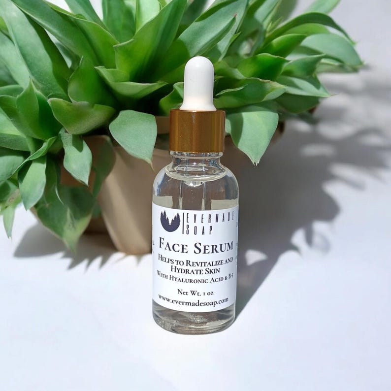 Hyaluronic Acid Face Serum | Hydrating Aloe & Vitamin B5 Serum | Reishi Mushroom Skincare | Lightweight Hydrating Serum for Dry Skin image 1