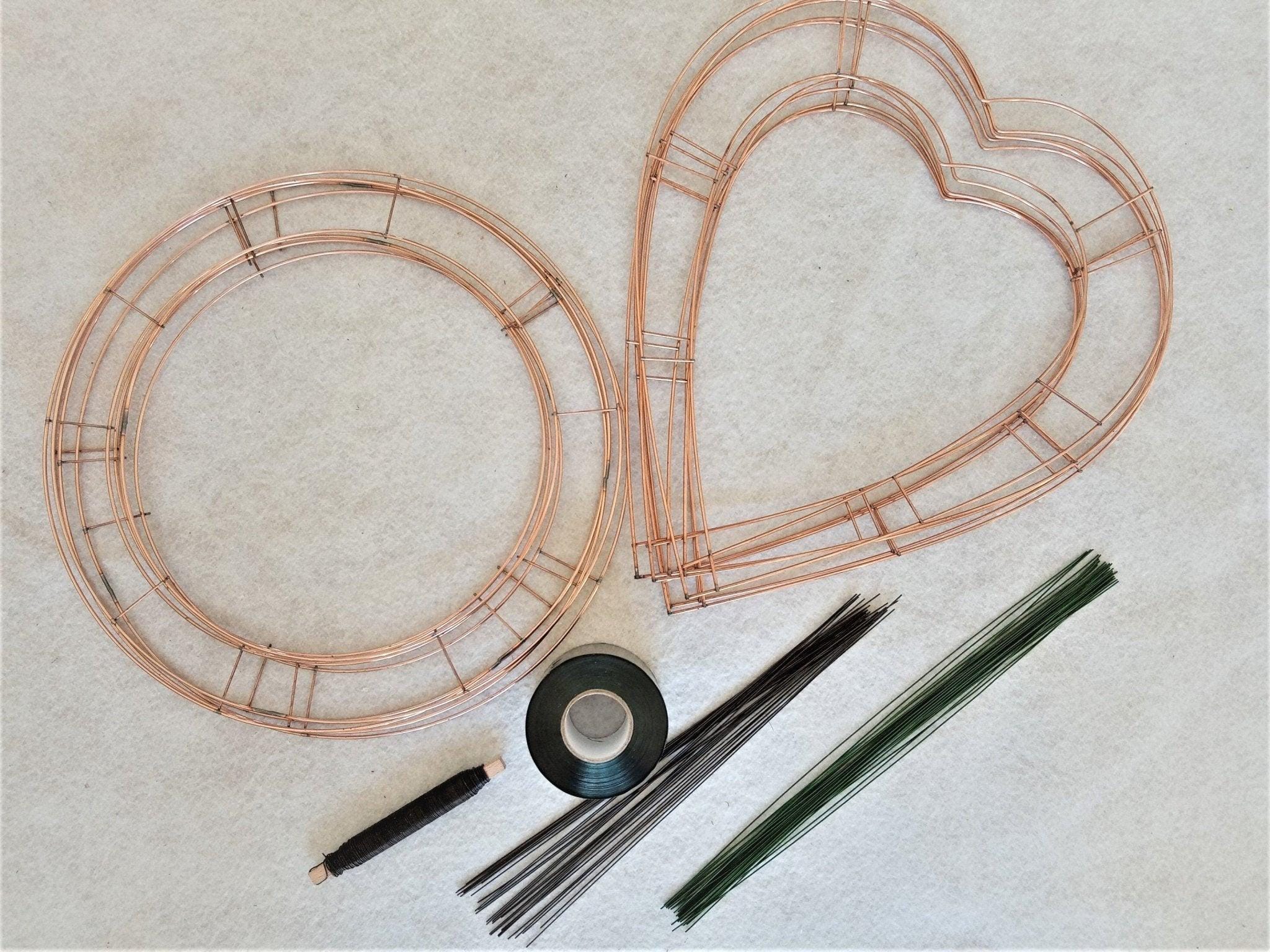 Wreath Making Kit Heart Wreath Rings, 8