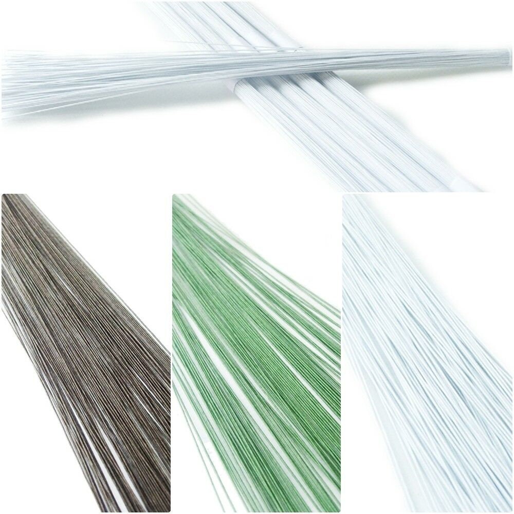 18 Gauge Green Cotton Covered Floral Wire 20 Feet per Bundle 6.1m in 12  Inch Lengths 30.5cm 