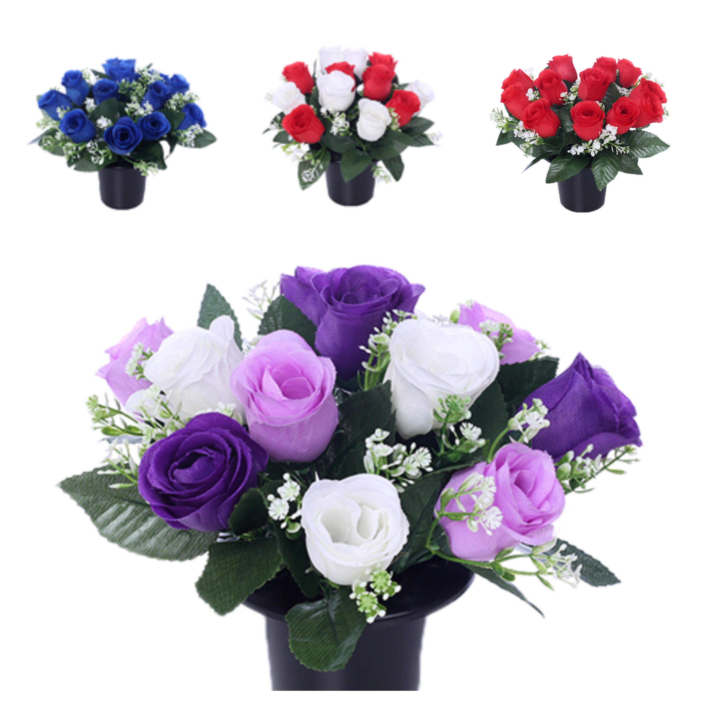 Artificial Grave Flowers Grave Pot Cemetery Vase Crem Pot Etsy