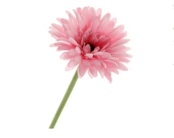 Künstliche Gerbera-Blumen, rosa Kunstblumen, künstliche Gerbera, Gerbera-Gänseblümchen, Seide, Frühlingshochzeit. Rosa Blumen Geschenk für Sie.