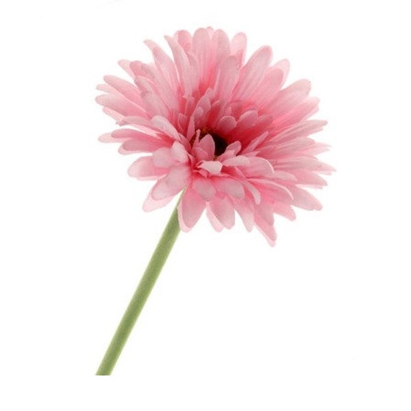 Artificial Gerbera Flowers Pink Faux Flowers, Fake Gerbera, Gerbera Daisy Flowers, Silk Spring Wedding.  Pink Flowers Gift for Her.