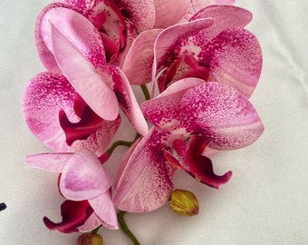 Künstliche Orchidee, rosa Orchidee, rosa Blumen, echte Note Orchideen, künstliche Orchideenblumen Geschenk für sie, Hochzeitsblumen, Wohnkultur