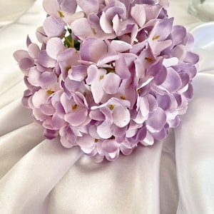 Flor de hortênsia roxa artificial Lilás, flores roxas, flores lilases, hortênsias artificiais, flores de casamento, flores de seda artificiais, hortênsia lilás