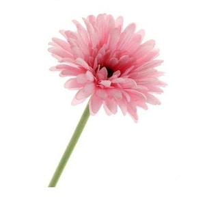 Artificial Gerbera Flowers Pink Faux Flowers, Fake Gerbera, Gerbera Daisy Flowers, Silk Spring Wedding. Pink Flowers Gift for Her.