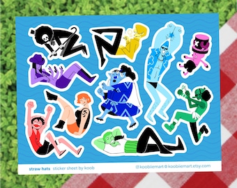 One Piece - Strohhut Sticker Bogen