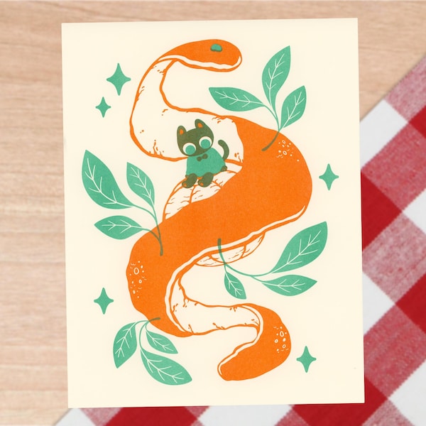 Orange Peel - Risograph Print