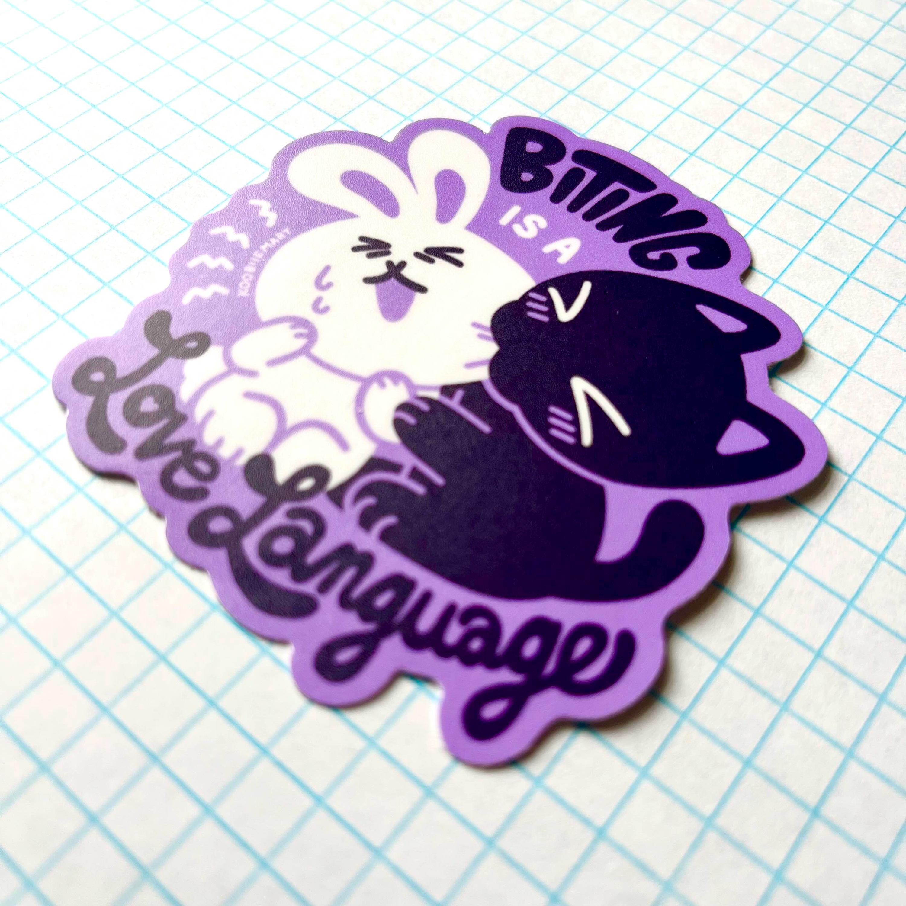 Sticker 3288 Biting is a Love Language - Vinyl Sticker - Etsy