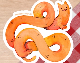Looooong Cat - Vinyl Sticker