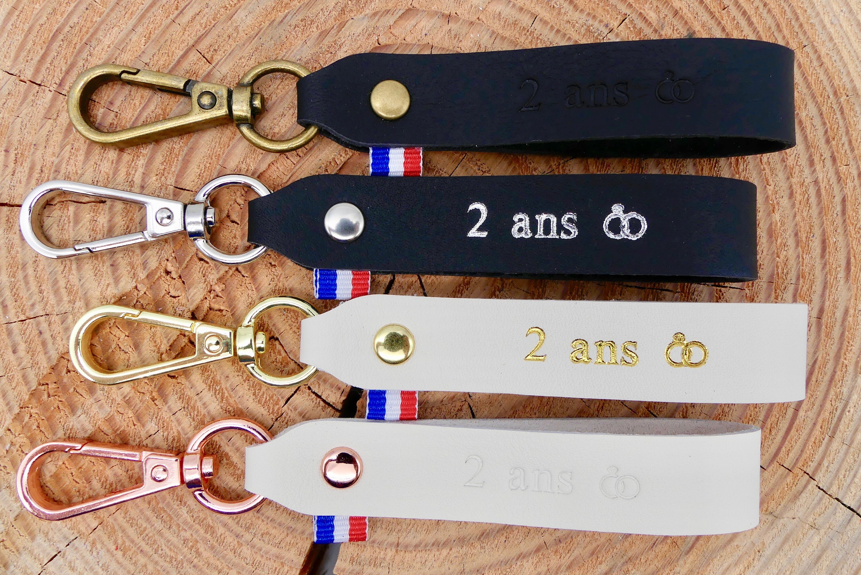 Key ring 2 years (leather wedding)