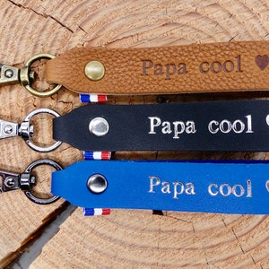 Handmade leather keychain &quot;Cool Dad&quot;