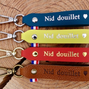 Handmade leather keychain &quot;Cozy Nest&quot;