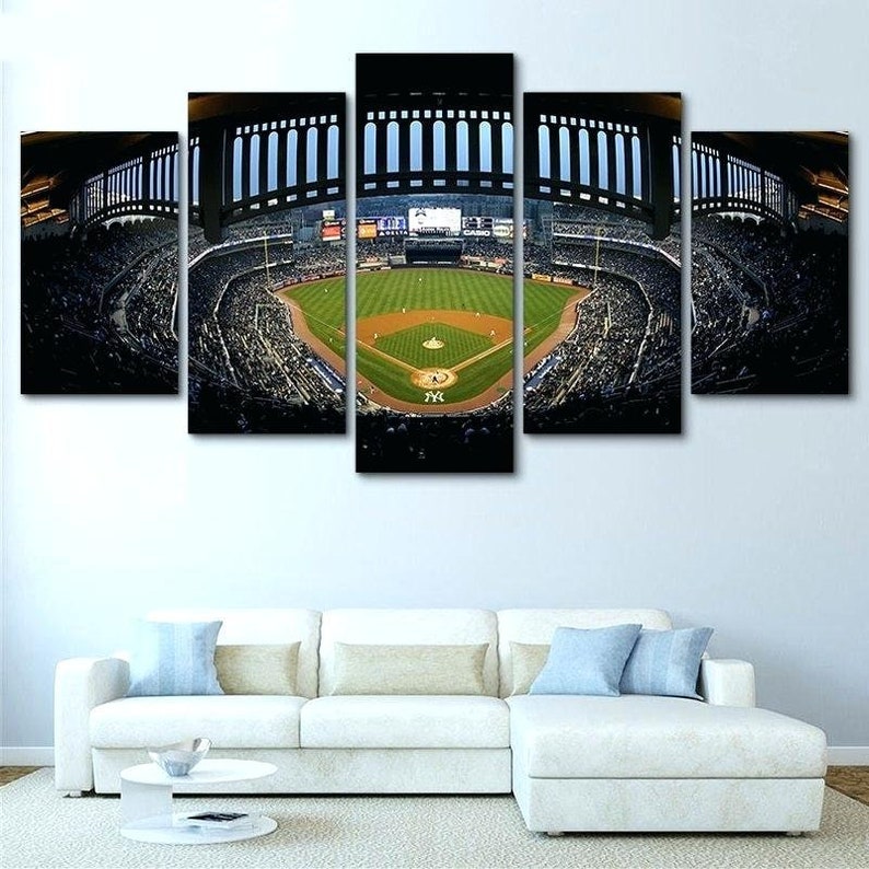 New York Yankees Stadium Baseball Framed & Unframed Canvas Etsy