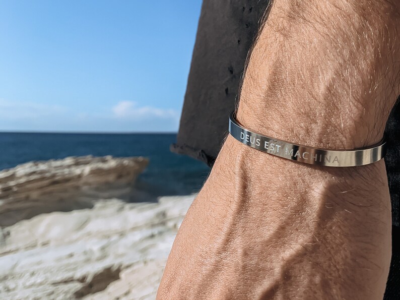 Personalized Custom Cuff Bracelets for Couple From Stainless Steel