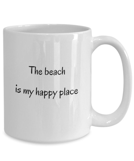 The beach is my happy place mug gift for beach lover Etsy