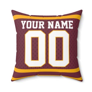 Personalized Washington Football Jersey Pillow, Custom Name & Number, Fan Gift