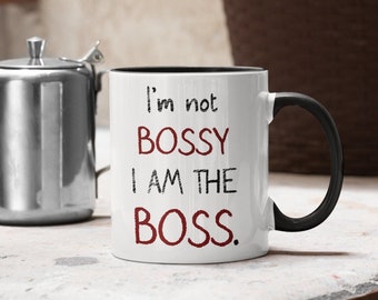 Caneca "Eu não sou mandona, eu sou a chefe", presente divertido para CEO
