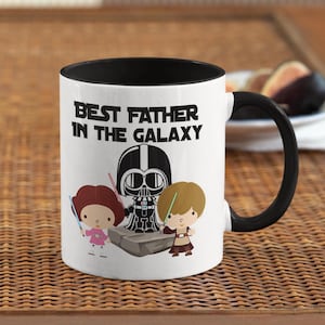 Dad mug, best father in the galaxy, star wars fan mug, darth vader, sith jedi, unique gift for dad of 2, cool dad, fathers day gift