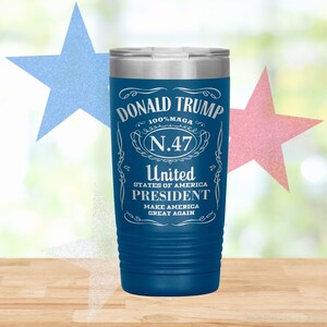 Donald Trump 20oz Insulated Tumbler, Maga USA Make America Great Again, unique gift for patriotic Republicans, pro-Trump dad